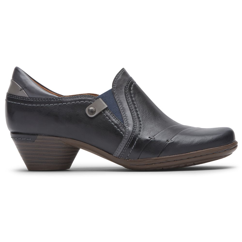 Sapatos Slip-On Rockport Cobb Hill Laurel Senhora - Azul Marinho ( 720-RPKDUA )